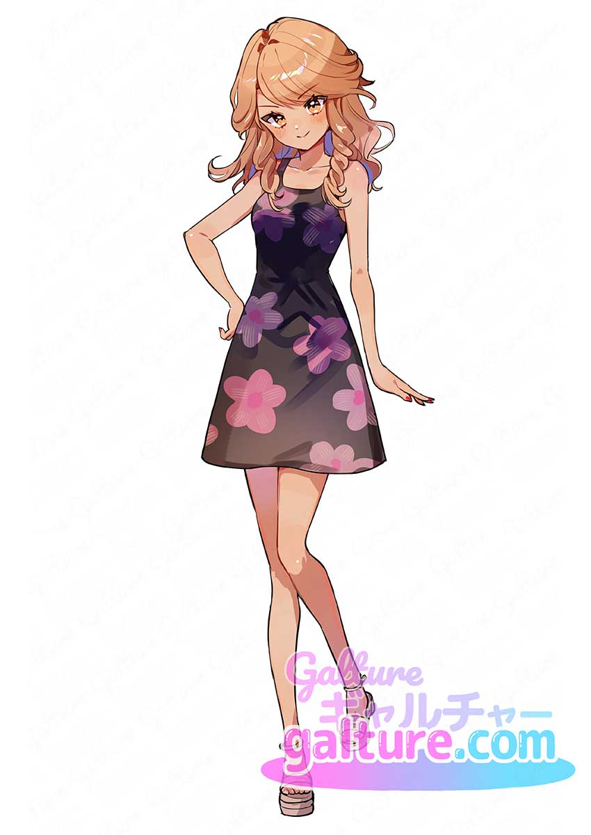 花柄のミニワンピース