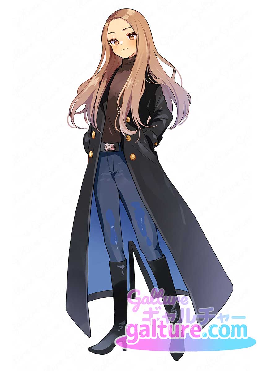 安室ちゃん系-黒のロングコート